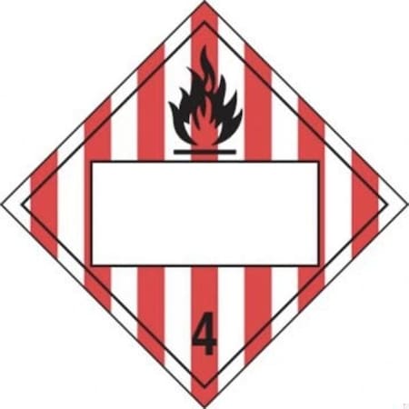 Accuform BLANK DOT PLACARD HAZARD CLASS 4 MPL4DG4AMG25 MPL4DG4AMG25